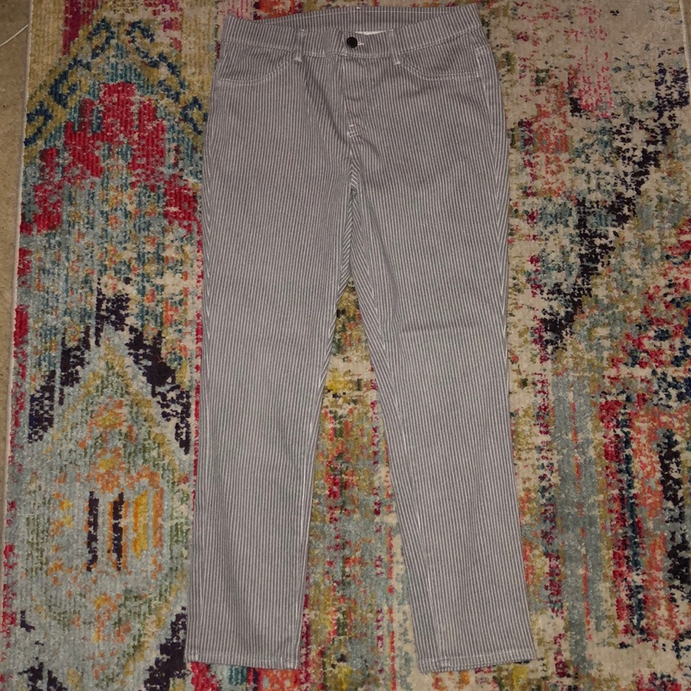 Striped stretchy pants